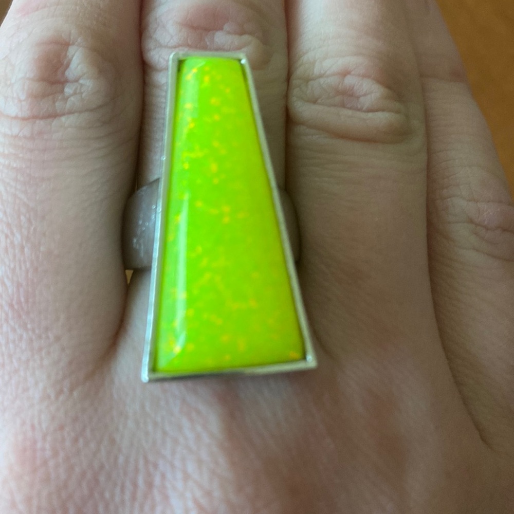 Krush Kandy sterling silver neon ring Size 6